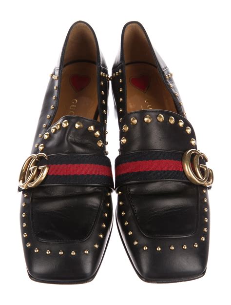 gucci peyton|Gucci Peyton Studded Loafers .